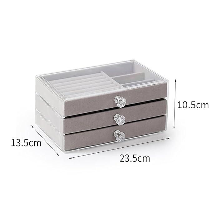 3 Layer Jewellery Storage Box – Elegant Organizer with Multiple Compartments