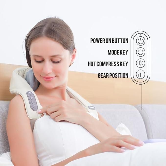 Neck Massager – Handgrip Kneading Shoulder & Neck Massager with Heat