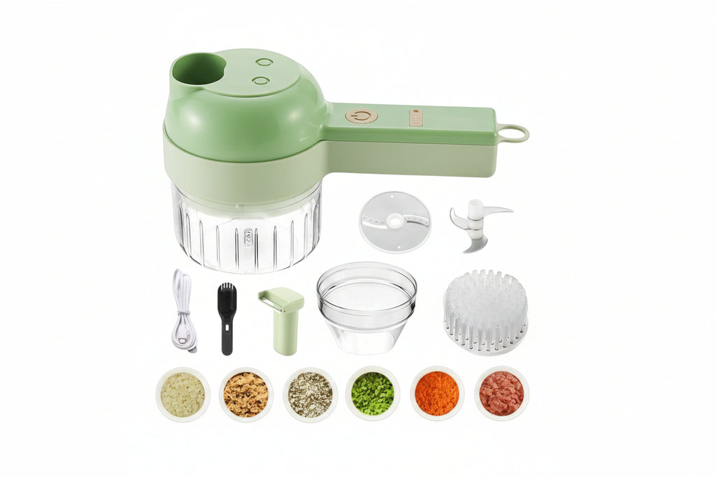 4-in-1 Portable Electric Vegetable Cutter Set