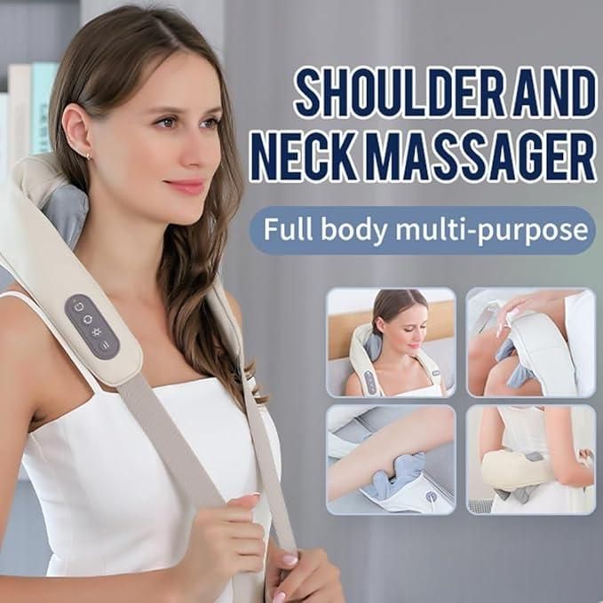 Neck Massager – Handgrip Kneading Shoulder & Neck Massager with Heat